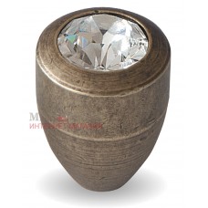 Ручка-кнопка D15мм бронза состаренная с кристаллами Сваровски: 2049K.23