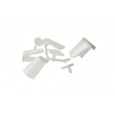 Комплект соединителей овального пристеночного бортика(ALF%/40), пластик, белый (4ч: 2*90гр,2 загл,1*135гр.)