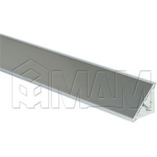 Плинтус алюминиевый треугольный L=4м, нержавеющая сталь: 65.400SA