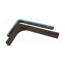 CORNER Менсолодержатель для деревянных полок с декоративной накладкой L-120 мм, коричневый (2 шт.): KBR120BROWN