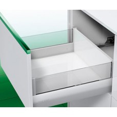 [HSC] Стандартный ящик с наращиванием стеклом, плавное закрывание, 500 мм (без вставок): NPS.HSC.040.500(сер.мет)