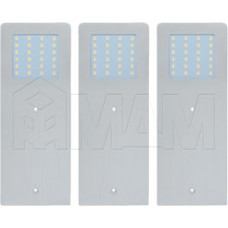 POLARx3 Комплект светильников с блоком питания, серебро, 24V, 190мм, нейтральный белый 4000К, 5W: PO24-S3-190NO-NW5
