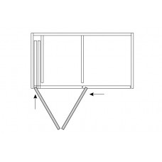 Folding Concepta 25 Комплект фурнитуры для 2-х складных дверей, левый (Н1851-2600мм)
