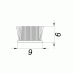 Уплотнитель щеточный самоклеющийся, FIRMAX, 9х6мм, серый