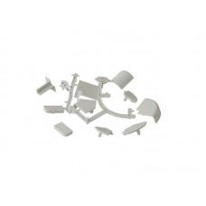 Комплект соединителей прямоугольного пристеночного бортика FIRMAX(12частей), пластик, серый