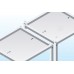 Профиль-переходник с уплотнителем для стеклянной полки, алюминий анодированный, L=3900